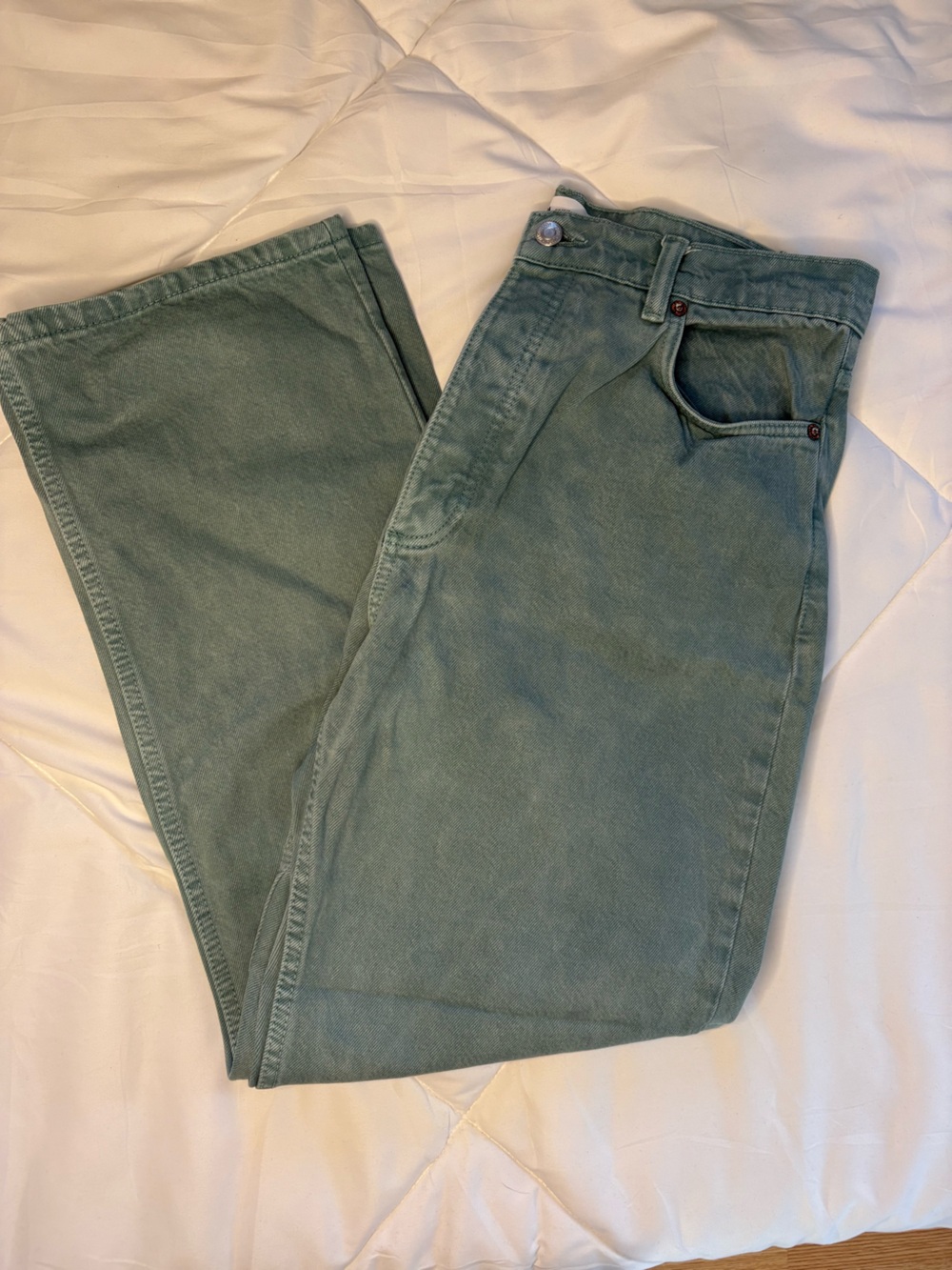 Zara Green Demin Jeans